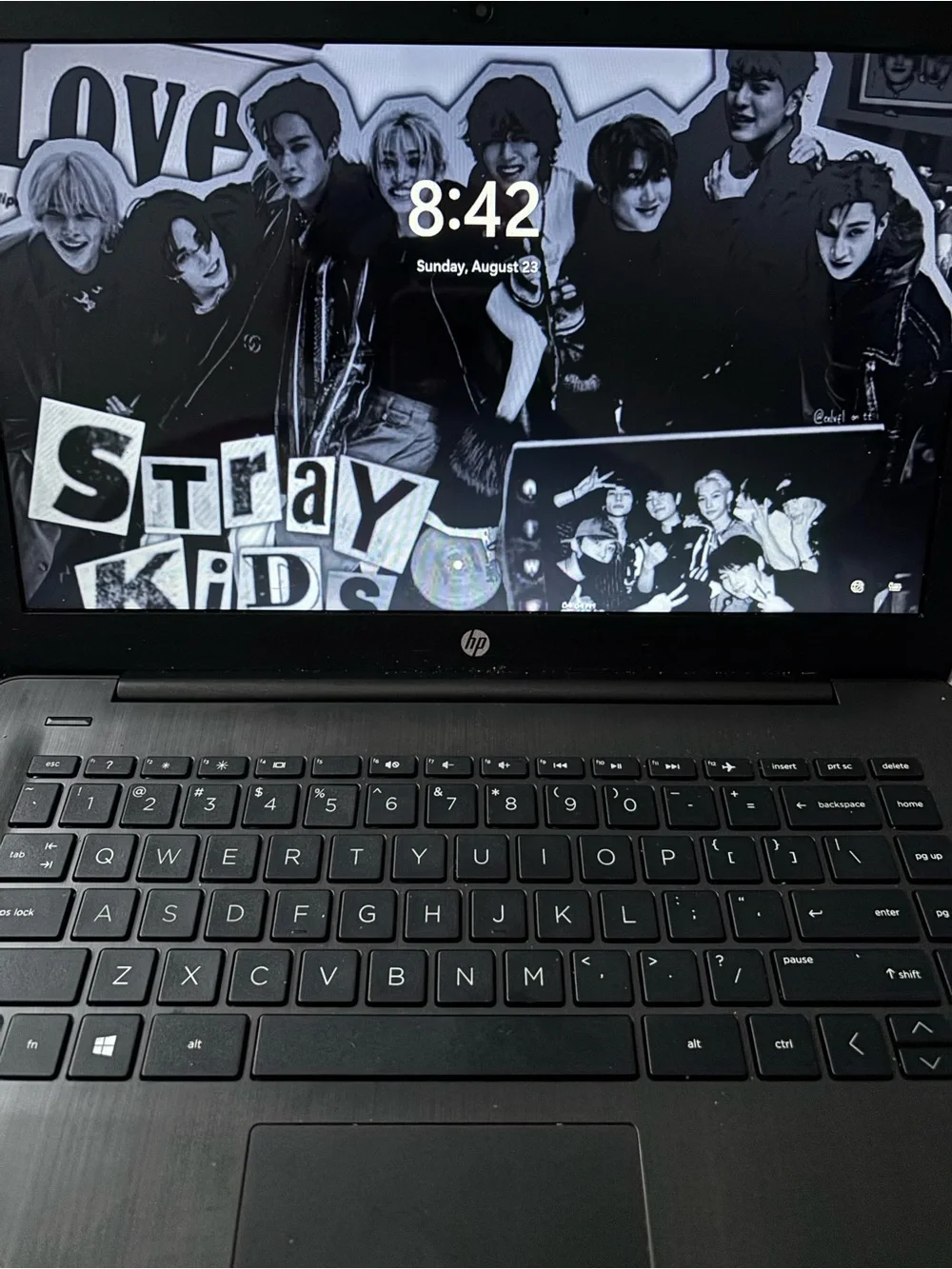 HP Black Laptop with Silver Logo - Slim Notebook